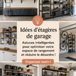 Un garage bien organisé avec des étagères et des outils en ordre