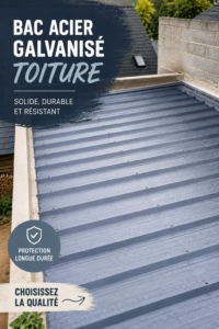 Toiture en bac acier galvanisé offrant une esthétique moderne et durable.