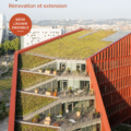 Vue extérieure du Campus Orange à Lyon Part-Dieu rénové, avec un architecture moderne.