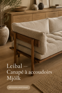 Canapé Mjölk Arm dans un salon moderne et chaleureux