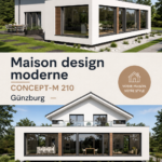 Vue extérieure moderne du Concept-M 210 à Günzburg, mettant en avant ses lignes épurées et son design élégant.