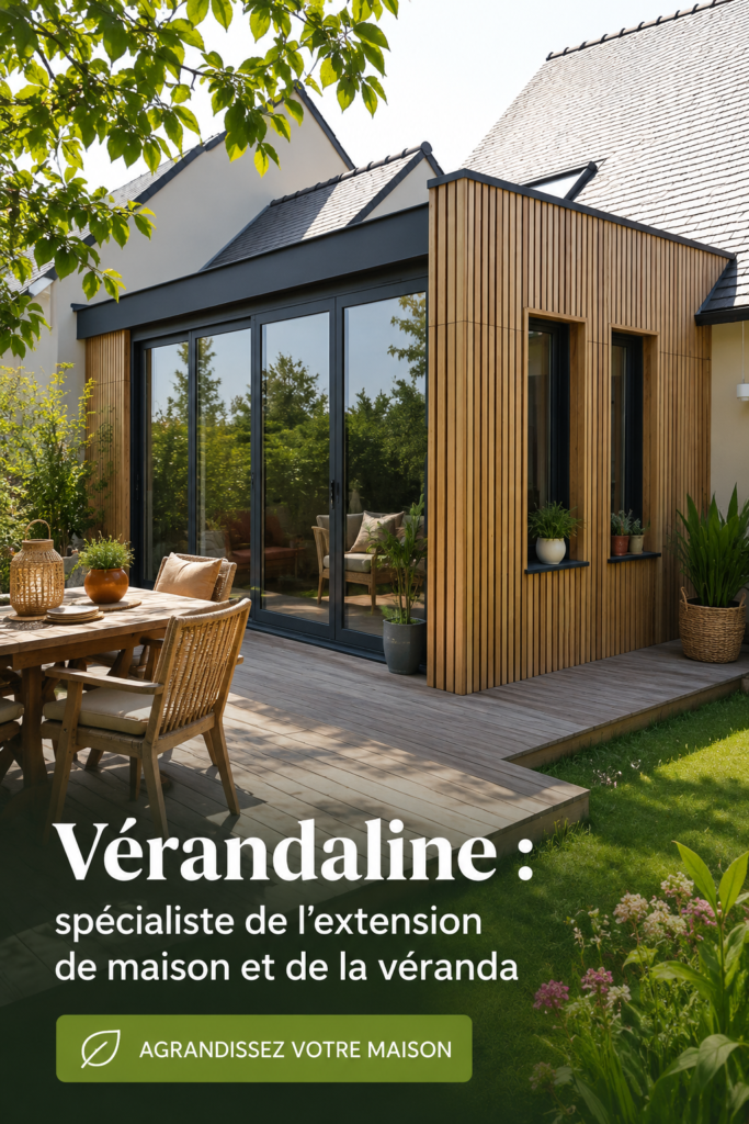 Une belle véranda lumineuse et spacieuse qui agrandit une maison moderne