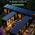 Maison container moderne avec un design éco-responsable dans un environnement naturel.