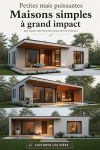 Une petite maison moderne et accueillante avec un jardin bien aménagé.