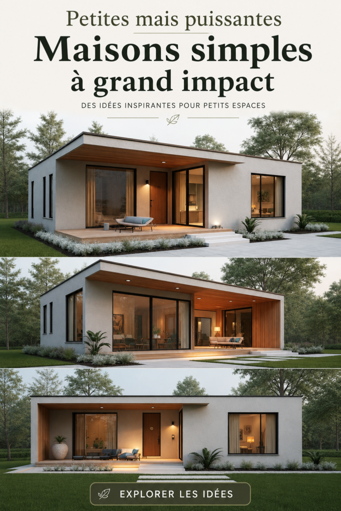 Une petite maison moderne et accueillante avec un jardin bien aménagé.