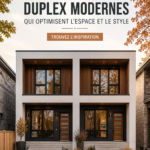 Vue d'une maison duplex moderne avec un design élégant et optimisé.