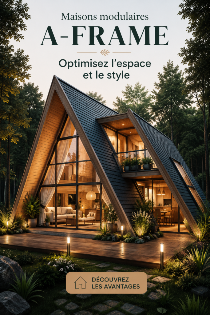 Maison modulaire A-Frame élégante avec vue sur la nature