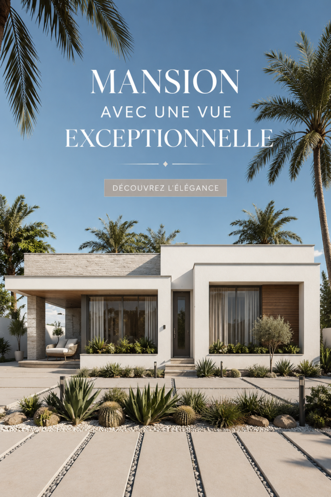 Maison moderne avec vue panoramique sur les montagnes