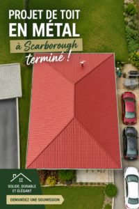 Exemple de rénovation de toiture en métal à Scarborough, alliant modernité et esthétique.