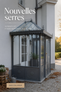 Une serre moderne et élégante au milieu d'un jardin bien entretenu