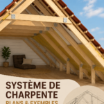Schéma illustratif d'un système de fermes de toiture moderne