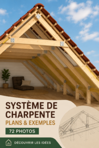 Schéma illustratif d'un système de fermes de toiture moderne