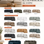 Canapé Camille d'AMPM dans un intérieur chaleureux et moderne.