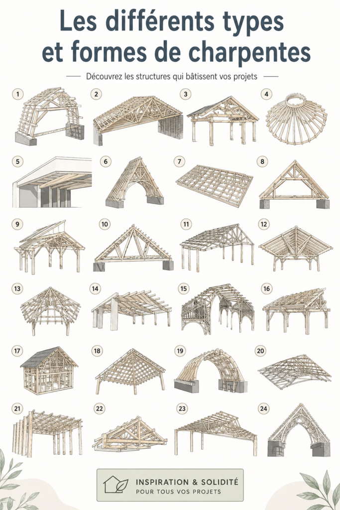 Une belle maison avec une charpente traditionnelle en bois, symbole de l'architecture classique.