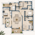 Vue extérieure d'une villa contemporaine de 156m²