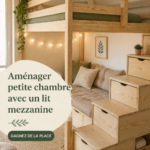 Aménagement d'une chambre avec lit mezzanine et décor cozy