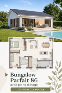 Un bungalow en bois lumineux dans un cadre verdoyant, parfait pour le camping ou un espace de vie.