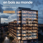 Bâtiment en bois de Brisbane, le plus haut bureau en bois du monde, avec une architecture moderne et durable.