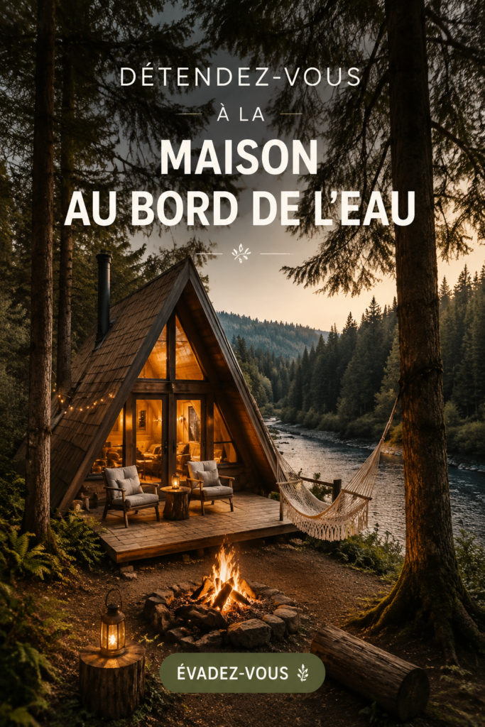 Tye Haus, une cabane paisible au bord de la rivière entourée de nature.