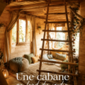 Une cabane en bois dans un jardin, lieu de jeux pour enfants