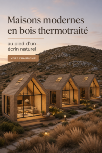 Chalet moderne en bois thermique au milieu de la nature inspirante