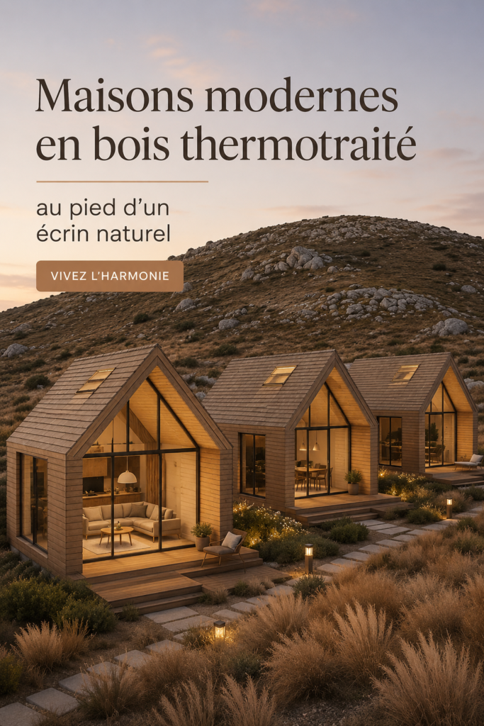 Chalet moderne en bois thermique au milieu de la nature inspirante