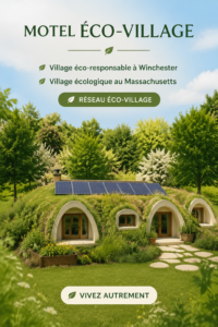 Un éco-village entouré de verdure