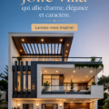 façade d'une villa alliant charme et élégance