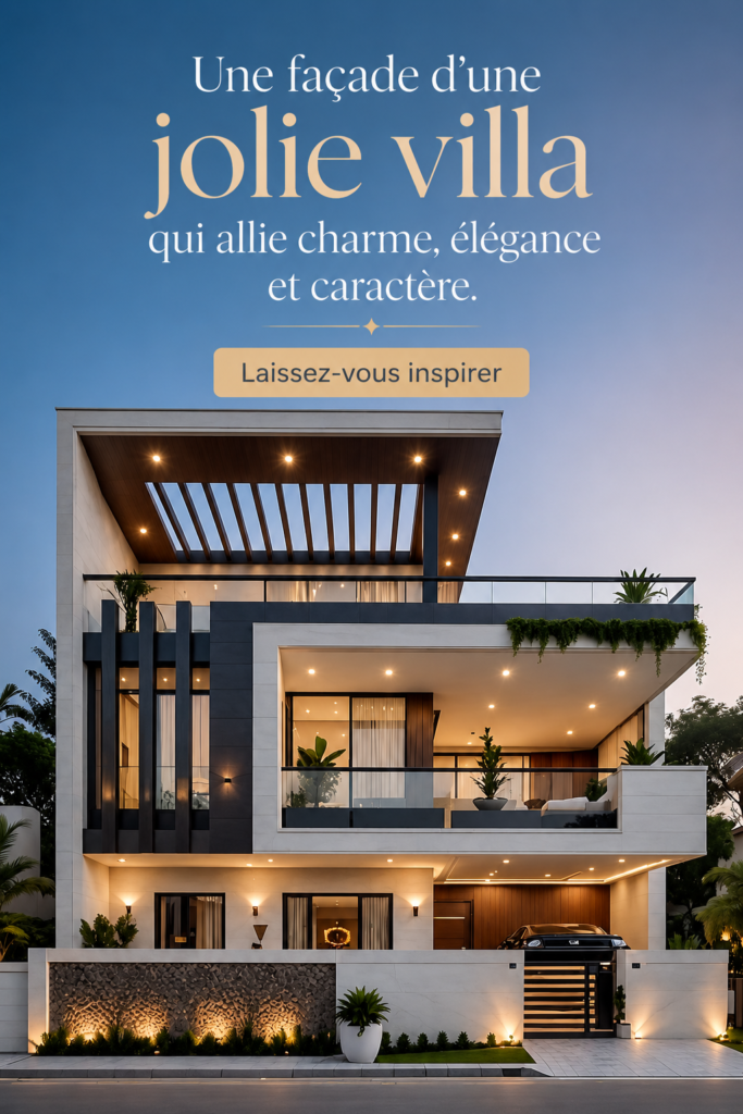 façade d'une villa alliant charme et élégance