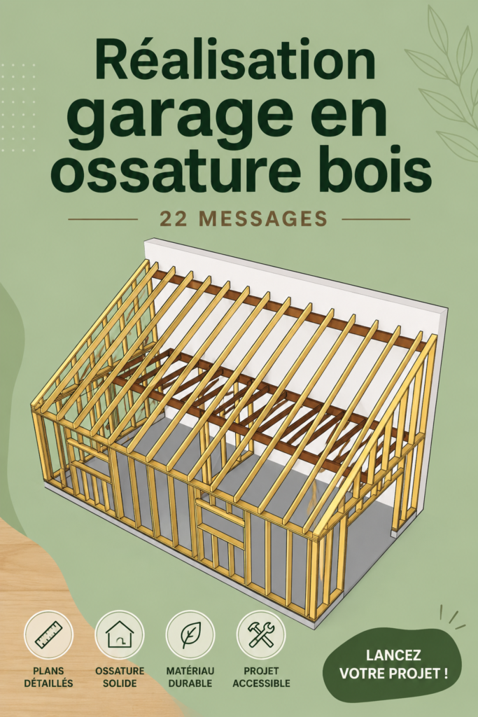 Garage en ossature bois bien entretenu