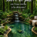 Un intérieur chaleureux et apaisant avec une fontaine d'intérieur