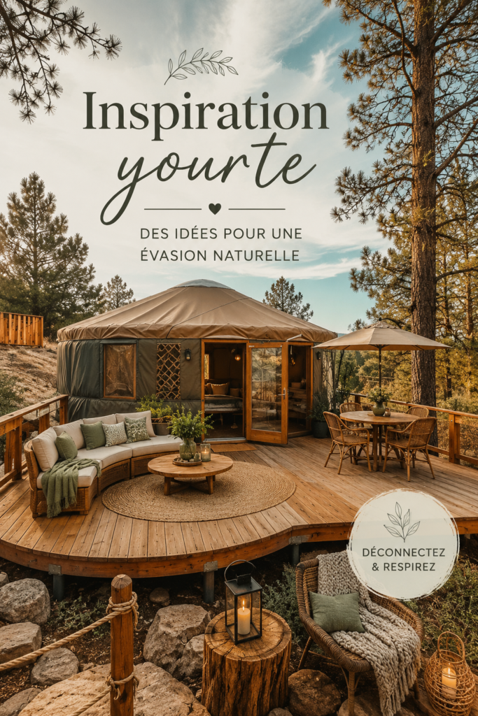 Yurt décoré avec un aménagement chaleureux et original