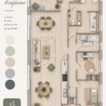 Maison diaphane lumineuse avec de grandes fenêtres
