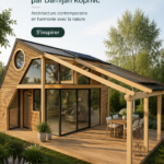 Maison moderne conçue par Damijan Koprivc avec des lignes épurées et un design contemporain.