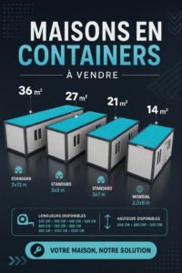 Maison conteneur moderne au style écoresponsable