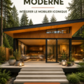 Un salon décoré avec des meubles mid-century modernes, montrant un style élégant et accueillant.