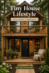 Une Tiny House élégante entourée de verdure et de nature.