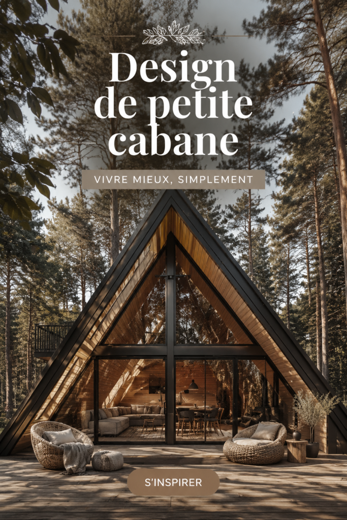 Une charmante petite cabane en bois dans un jardin verdoyant