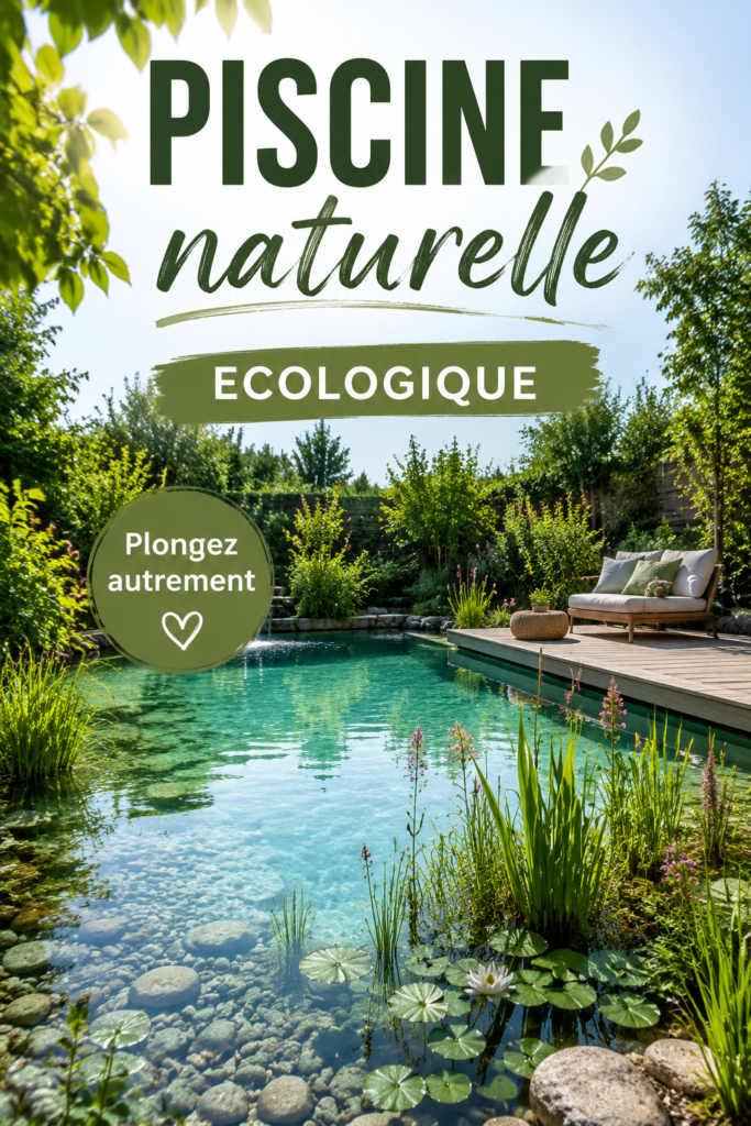 Piscine naturelle écologique entourée de verdure
