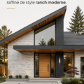 Une maison rénovée en style ranch moderne, avec un extérieur accueillant et des finitions élégantes.