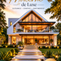 Vue extérieure d'une villa moderne de luxe à Düsseldorf