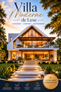 Vue extérieure d'une villa moderne de luxe à Düsseldorf