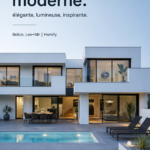 Vue d'une villa moderne entourée de verdure, mettant en avant l'architecture contemporaine et le confort.