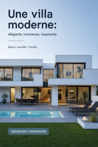 Vue d'une villa moderne entourée de verdure, mettant en avant l'architecture contemporaine et le confort.