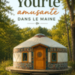Une yourte confortable au cœur du Maine, offrant une vue apaisante sur la nature.