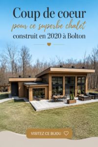 Chalet moderne à Bolton-Est avec vue sur la nature environnante
