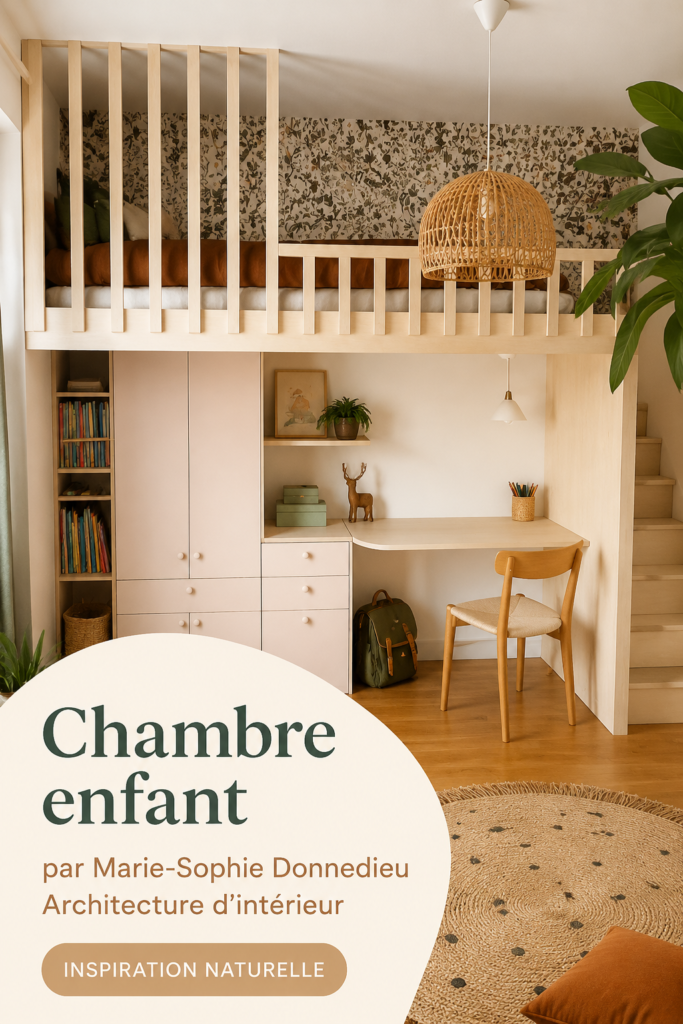 une chambre d'enfant décorée avec des couleurs pastel et des meubles pratiques