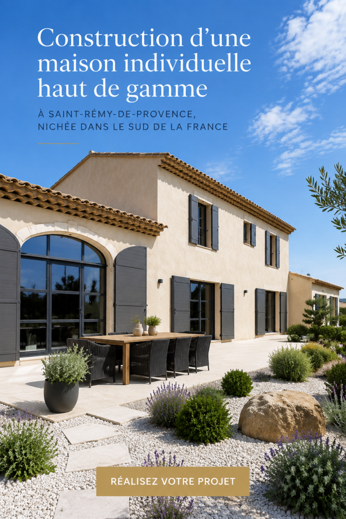 Construction d'une maison haut de gamme dans le sud de la France