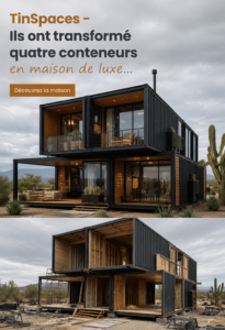 Maison de luxe construite à partir de conteneurs maritimes