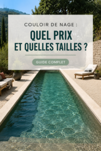 Un couloir de nage dans un jardin bien entretenu, invitant à la détente et au sport.